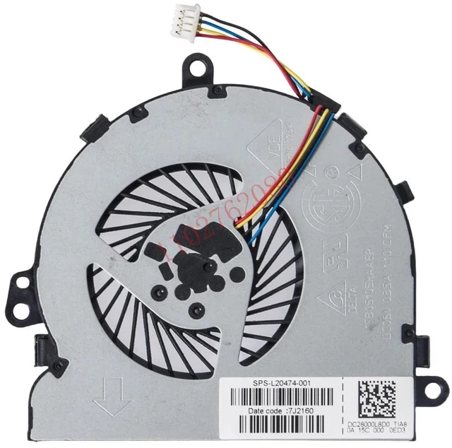 Alt view image 2 of 2 - DFS470805CLOT Laptop Replacement Cooling Fan for 15-DA 15-DR 15-DX 15-DB 15Q-DX 15T-DS 250 G7 255 G7 256 G7 Series Notebook Internal CPU Cooling Fan