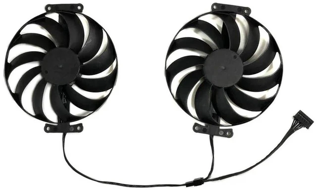 Main image of CF1010U12S GPU Cooling Fan Set 2Pcs/Set, VGA Cooler Replacement for DUAL RTX 3070 8G, DUAL RTX 3060Ti 8G OC, RTX 3060 12G Gaming Graphics Card, 95mm PWM Video Card Fan for GPU Heat Dissipation Repair