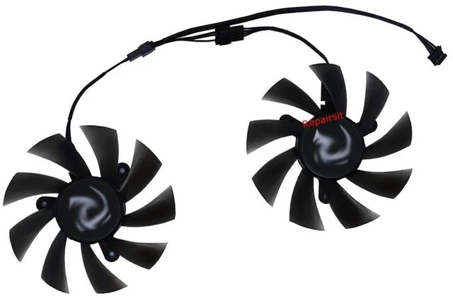 Main image of GA92A2H GPU Cooling Fan VGA Cooler 2Pcs/Set Replacement for RX 580 8GB RX580 8G 2048SP GDDR5 256bit Gaming Graphics Card, 92mm 4Pin PWM Fan for GPU Core Memory Heat Dissipation Repair
