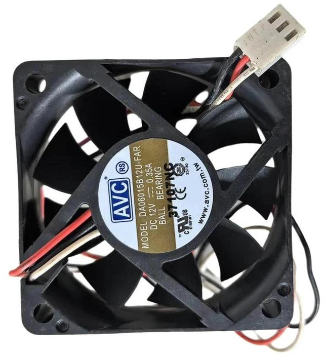 Main image of DA06015B12U-FAR 6015 Cooling Fan 60*60*15MM 6CM DC12V 0.35A 3-Wire Brushless Axial Fan Replacement for PC Case, Router, Amplifier, Cabinet Electronic Equipment Heat Dissipation