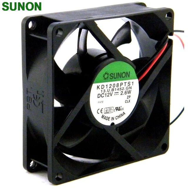 Alt view image 2 of 2 - KD1208PTS1 8025 Axial Cooling Fan 80x80x25mm 8cm DC12V 2.6W 2-Wire 37CFM Brushless Fan Replacement for PC Case, Power Supply, Cabinet and Industrial Electronic Equipment Heat Dissipation