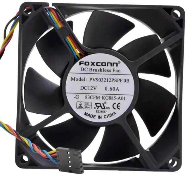 Main image of PV903212PSPF 92x92x32mm 9232 Server Axial Cooling Fan DC12V 0.6A 4-Wire PWM Fan Replacement for Server, Inverter, Industrial Cabinet and High Load Electronic Equipment Heat Dissipation