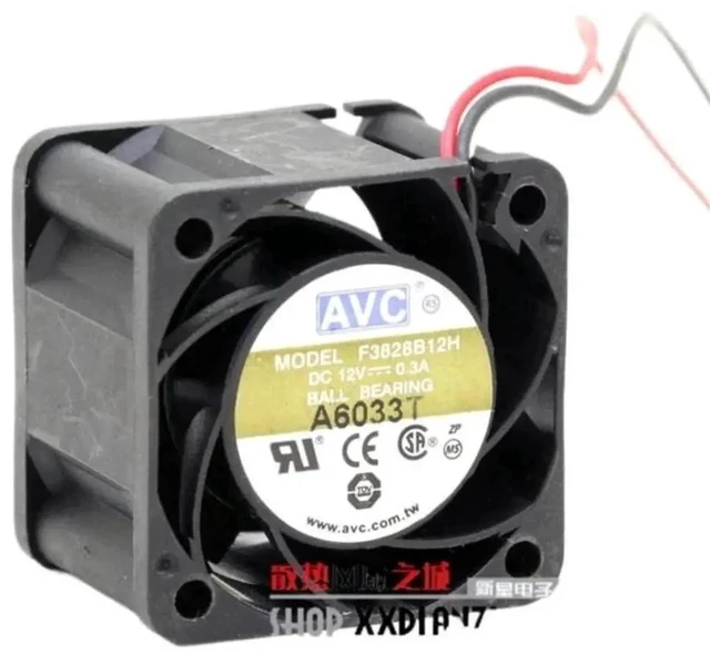 Alt view image 2 of 2 - F3828B12H 3828 Server Cooling Fan 38x28mm 3.8CM DC12V 0.30A 3-Wire Brushless Axial Fan with Stall Alarm Speed Signal, Replacement for Server, Power Supply and Industrial Electronic Equipment Heat