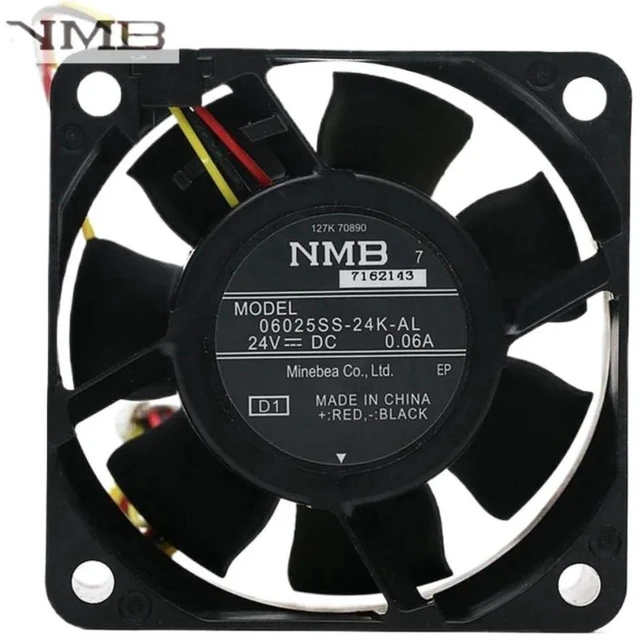 Alt view image 2 of 2 - 06025SS-24K-AL 60mm 6025 DC Brushless Blower Cooling Fan DC24V 0.06A 4000RPM Quiet Centrifugal Fan Replacement for Small Cabinet, Printer, Compact Industrial Equipment Heat Dissipation