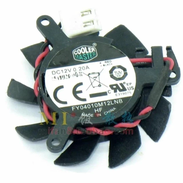 Main image of FY04010M12LNB 37mm Graphics Card Cooling Fan DC12V 0.20A 2-Pin 2-Wire Replacement GPU Fan, 31mm Mounting Hole Video Card Cooler for Graphics Card Heat Dissipation Repair