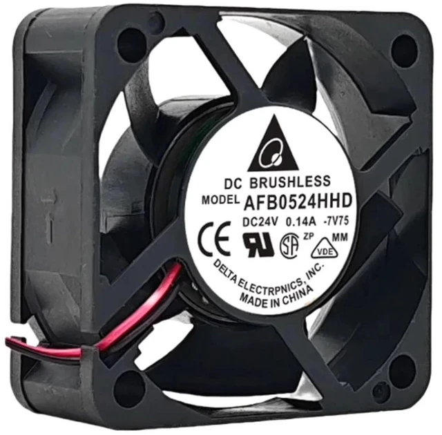 Alt view image 2 of 2 - AFB0524HHD 5020 Axial Cooling Fan 50x50x20mm DC24V 0.14A 3.36W Dual Ball Bearing 3584RPM Brushless Fan Replacement for Inverter, Server Power Supply and Industrial Electronic Equipment Heat Dissipatio