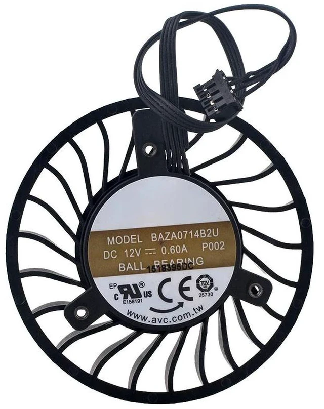 Alt view image 2 of 2 - KD1208PTB2-6 8025 Axial Cooling Fan 80x80x25MM 8cm DC12V 2.0W 3-Wire Speed Signal Brushless Fan Replacement for Server Chassis, Inverter and Industrial Electronic Equipment Heat Dissipation