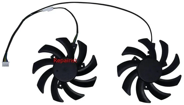 Alt view image 2 of 2 - 2 Units/Set FDC10H12S9-C Graphics Card Fan GPU Cooler DC12V 4-Pin PWM Replacement for Digital Alliance GTX 1070 Dual and GTX 1060 Dual Video Card, VGA Heat Dissipation Repair Accessory