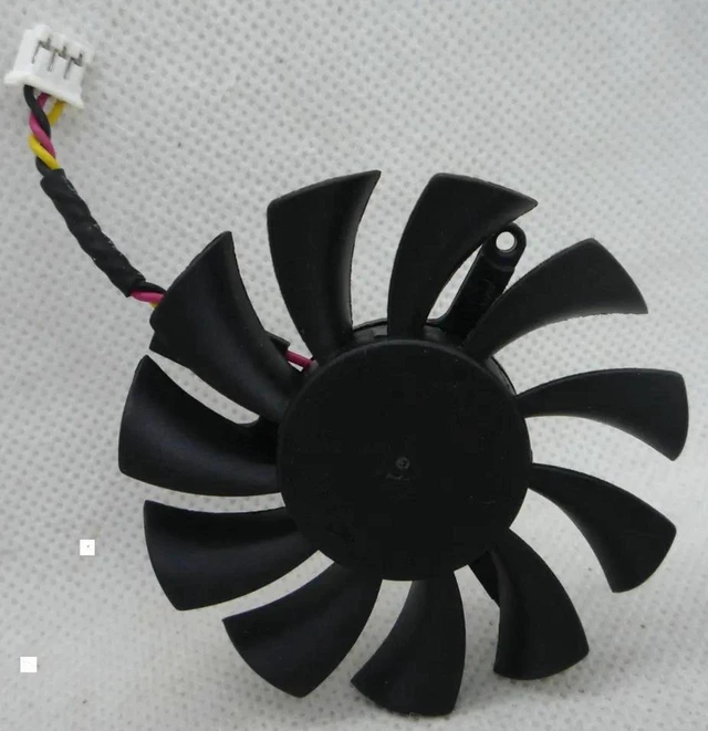 Main image of 2 Pieces GPU Cooling Fan PLD06010S12L 6010M12F 55mm DC12V 0.20A 3-Wire Replacement Fan for N440GT V5 Graphics Card, Notebook Computer Internal Heat Dissipation Repair Accessory