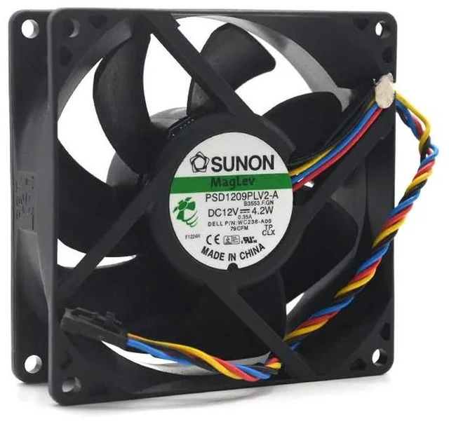 Main image of PSD1209PLV2-A B3553.F.GN Server Cooling Fan 9032 92x92x32mm DC12V 4.2W 4-Wire PWM Brushless Axial Fan Replacement WC236-AOO for Server Chassis Industrial Cabinet Heat Dissipation