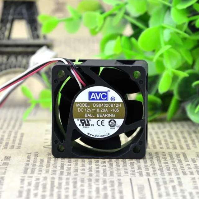 Alt view image 2 of 2 - DS04020B12H 4020 Axial Cooling Fan 40x40x20mm 4cm DC12V 0.20A Brushless Fan Replacement for 1U Server, Network Switch, Compact Industrial Equipment Internal Heat Dissipation
