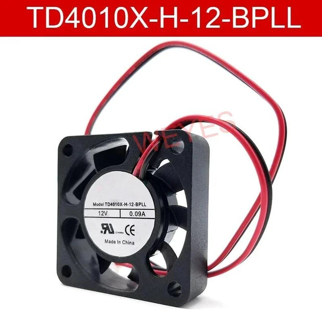 Main image of TD4010X-H-12-BPLL Silent Cooling Fan, 4010 40x40x10mm 4cm DC 12V 0.09A 1.08W 2-Pin Connector Mini Brushless Axial Fan Replacement for Small Electronics, Router, 3D Printer, Projector, Industrial