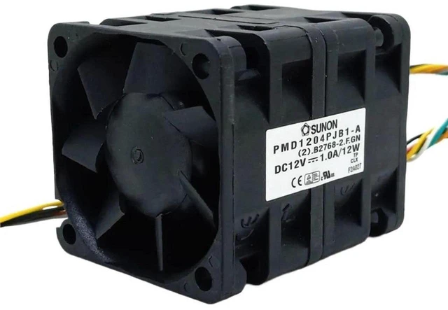 Main image of PMD1204PJB1-A 4015 40x40x15mm 4cm Axial Cooling Fan, DC 12V 1.0A High Airflow Brushless Fan Replacement for Servers, Gaming Systems, Industrial Cabinet Heat Dissipation