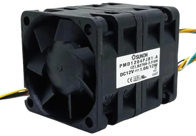 Alt view image 2 of 2 - PMD1204PJB1-A 4015 40x40x15mm 4cm Axial Cooling Fan, DC 12V 1.0A High Airflow Brushless Fan Replacement for Servers, Gaming Systems, Industrial Cabinet Heat Dissipation