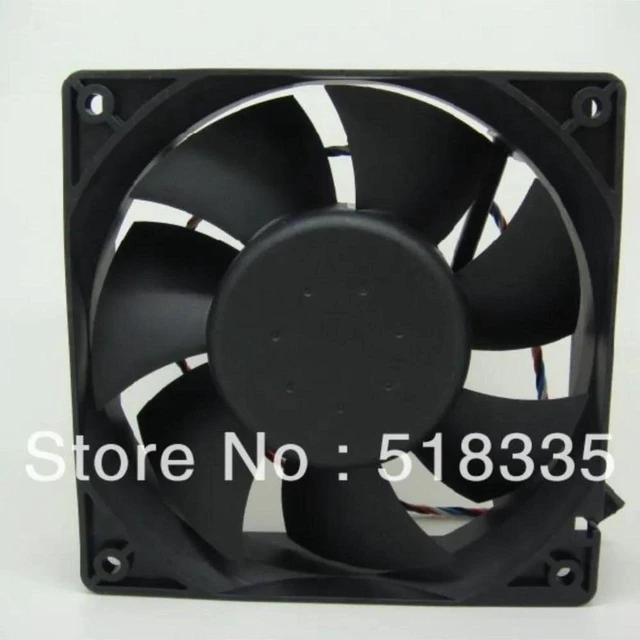 Main image of 12038 120x120x38mm 120mm High Speed DC Cooling Fan, DC 12V 1.6A Dual Ball Bearing Brushless Axial Fan with Powerful Airflow Replacement for Servers, Industrial Equipment Heat Dissipation