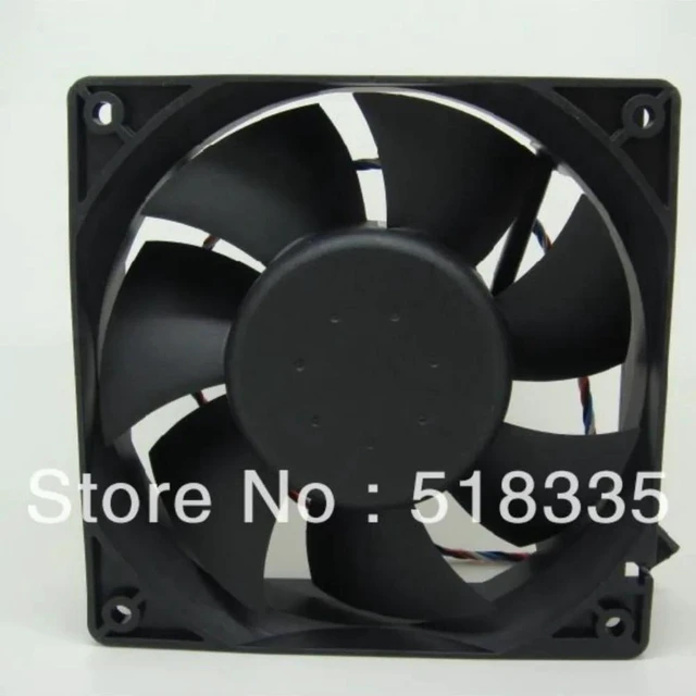 Alt view image 2 of 2 - 12038 120x120x38mm 120mm High Speed DC Cooling Fan, DC 12V 1.6A Dual Ball Bearing Brushless Axial Fan with Powerful Airflow Replacement for Servers, Industrial Equipment Heat Dissipation