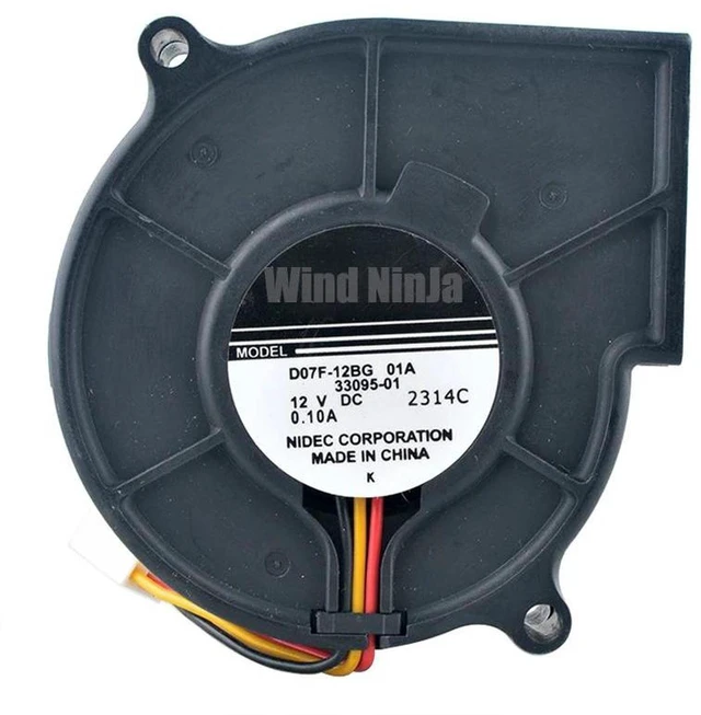 Main image of 2 Units D07F-12BG 75x75x30mm 75mm 7.5cm Blower Fan, DC12V 0.10A 3-Pin Ball Bearing Centrifugal Cooling Fan Replacement for Printers, Humidifiers, Small Equipment Heat Dissipation