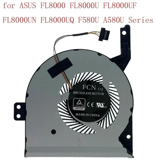 Main image of DFS501105PR0T Laptop CPU Cooling Fan, Notebook Internal Cooler Replacement for FL8000, FL8000U, FL8000UF, FL8000UN, FL8000UQ, F580U, A580U Series Laptops, CPU Heat Dissipation Repair Part