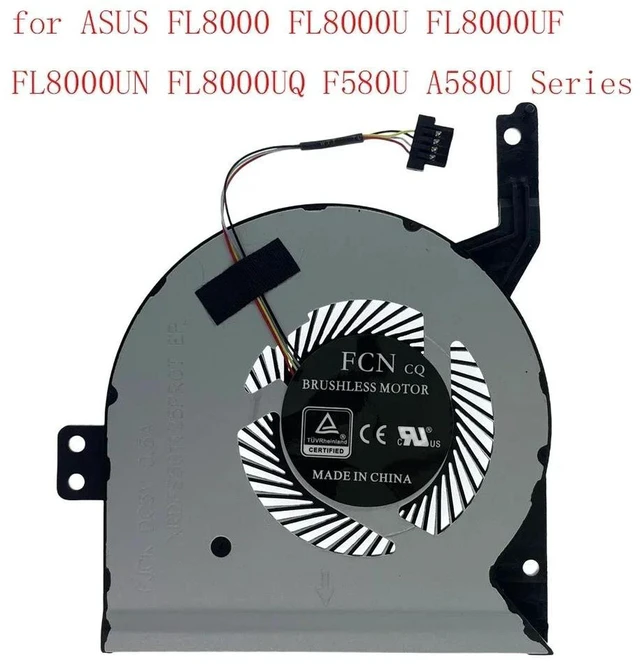 Alt view image 2 of 2 - DFS501105PR0T Laptop CPU Cooling Fan, Notebook Internal Cooler Replacement for FL8000, FL8000U, FL8000UF, FL8000UN, FL8000UQ, F580U, A580U Series Laptops, CPU Heat Dissipation Repair Part