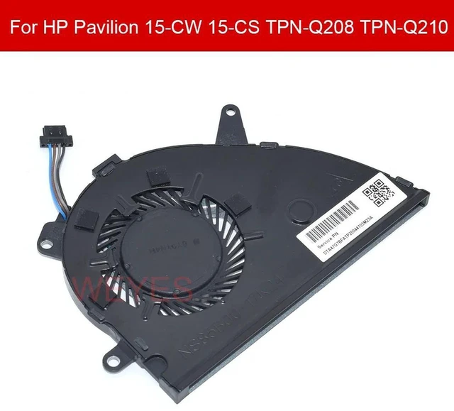 Alt view image 2 of 2 - Laptop CPU Cooling Fan Replacement Part L25584-001, 4-Pin PWM Notebook Cooler Compatible with 15-CW,15-CS, TPN-Q208, TPN-Q210 Series Laptops for CPU Heat Dissipation Repair