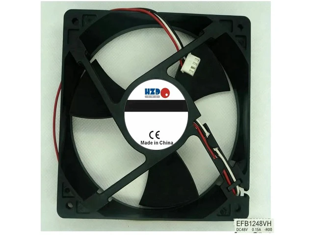 Alt view image 2 of 2 - EFB1248VH-R00 12025 120x120x25mm 12CM Cooling Fan, DC48V 0.15A 3-Wire, Cross Replace EFB1248HH DC48V 0.12A 3-Wire Brushless Axial Fan for Industrial Chassis, Server Cabinet Heat Dissipation