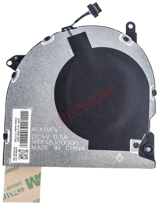 Alt view image 2 of 2 - L48270-001 FL8J Laptop CPU Cooling Fan, DC5V 0.5A 4-Pin PWM Notebook Cooler Replacement for HP ProBook 440G6, 445G6, 440 G6, 445 G6, HSN-Q15C Series Laptops, Internal CPU Thermal Repair Fan