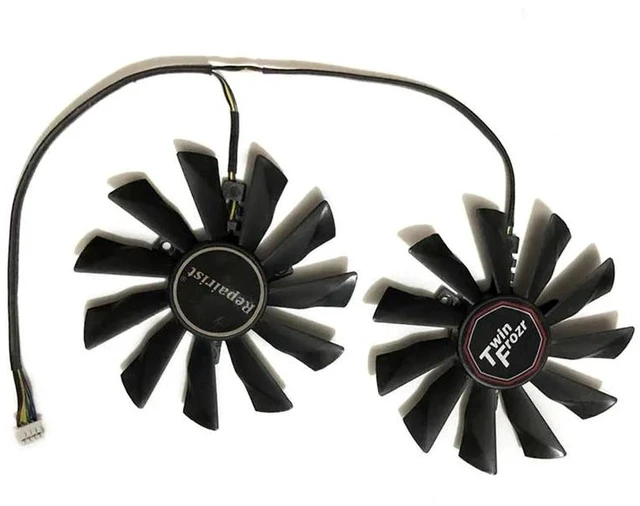 Alt view image 2 of 2 - PLD10010S12HH GPU VGA Cooling Fan, 2-Pack Replacement Video Card Cooler for MSI GTX770 2G Twin Frozr IV, R9 290X, R9 280X, R9 270X, R9 260X Graphics Card
