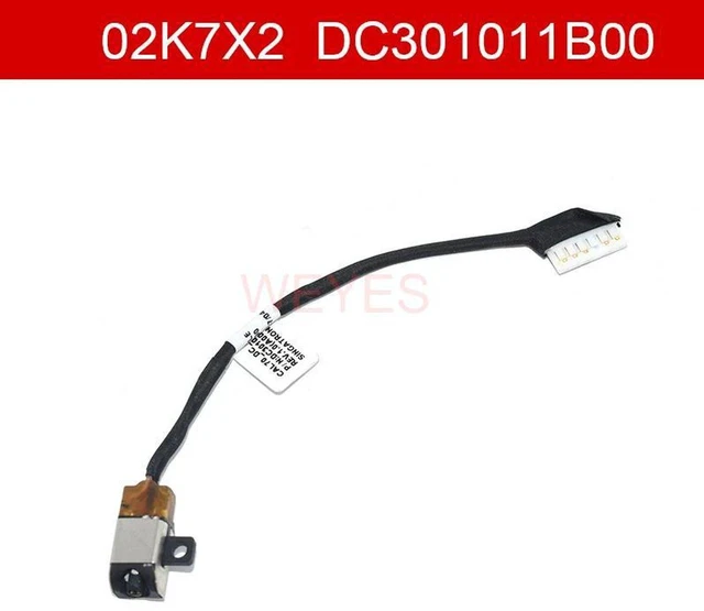 Main image of DC Power Jack Cable for Dell Inspiron 15 5570 5575 17 5770 5775 P35E P35E001 CAL70, Replacement Charging Port Cable PN 02K7X2 2K7X2 DC301011B00 Laptop DC-IN Harness