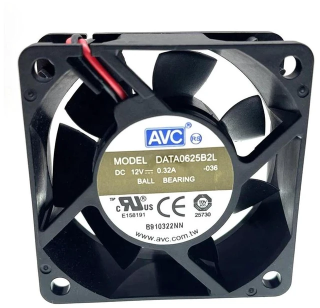 Main image of DATA0625B2L 60mm Cooling Fan, 60x60x25mm DC12V Dual Ball Bearing Fan, 12000RPM High Speed Axial Fan Replacement for Server, Inverter, Industrial Equipment Heat Dissipation