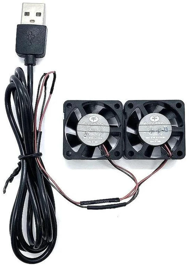 Main image of 2-in-1 CHA3005CS Dual 3010 Cooling Fan Set, 30x30x10mm 30mm 3cm Mini Ultra-Thin DC5V Fans with USB Plug, Replacement Cooler for Set-Top Box, Router and Small Electronic Devices Heat Dissipation