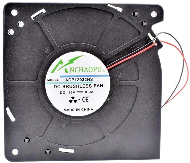 Main image of 12032 120x120x32mm DC12V High Volume Turbine Blower Fan, 12cm Centrifugal Blower Replacement Fan, Strong Airflow Cooling Fan for Grill, BBQ Smoker, Industrial Equipment Heat Dissipation