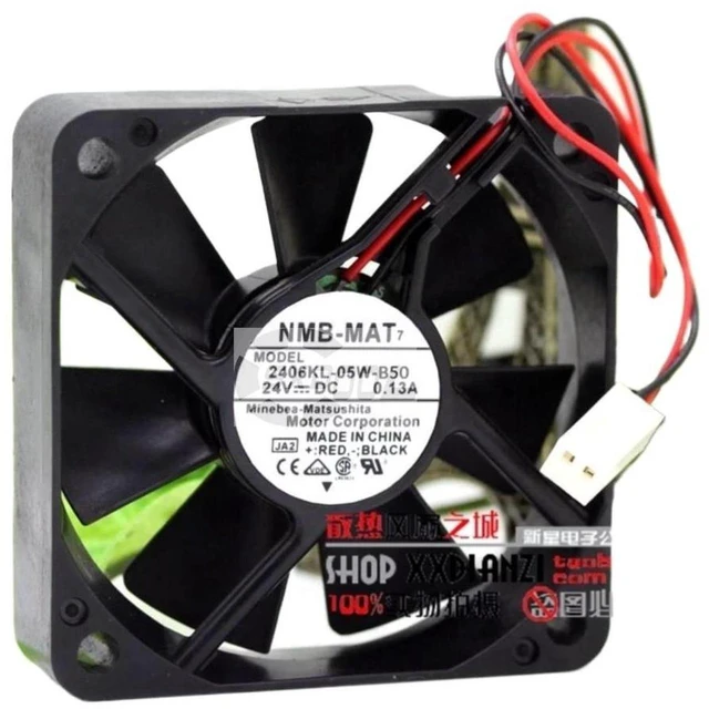Main image of 2406KL-05W-B50 60mm Axial Cooling Fan, 60×60×25mm DC24V 0.13A 2-Wire Dual Ball Bearing Brushless Fan, Replacement Fan for Small Motors, Inverters and Industrial Electronic Equipment Heat Dissipation