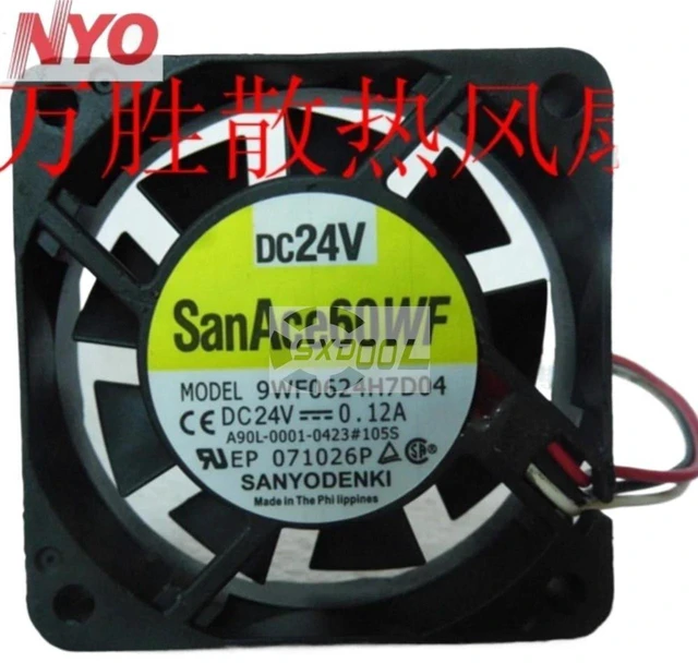 Main image of 9WF0624H7D04 Axial Cooling Fan, 60mm 6cm DC 24V 0.12A Industrial Replacement Fan, Heat Dissipation Axial Fan for Servers, Electronic Devices and Cooling Systems