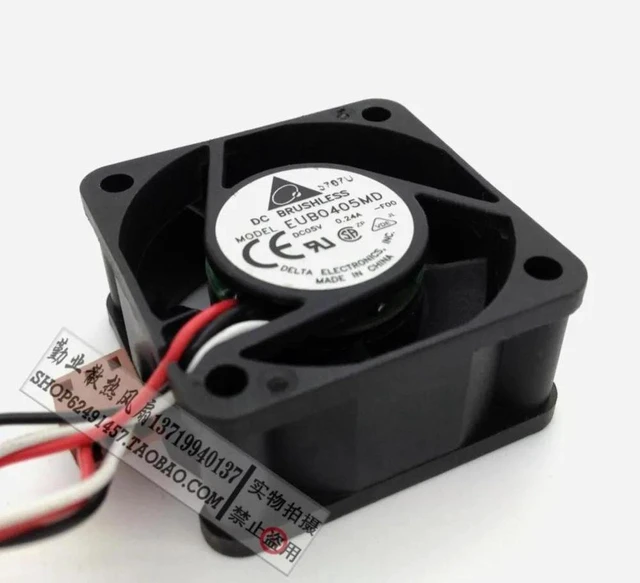 Alt view image 2 of 2 - EUB0405MD 4020 40mm 4CM Server Cooling Fan, 40x40x20mm DC 5V 0.24A Axial Replacement Fan, Heat Dissipation Fan for Servers, Electronic Products and Small Devices