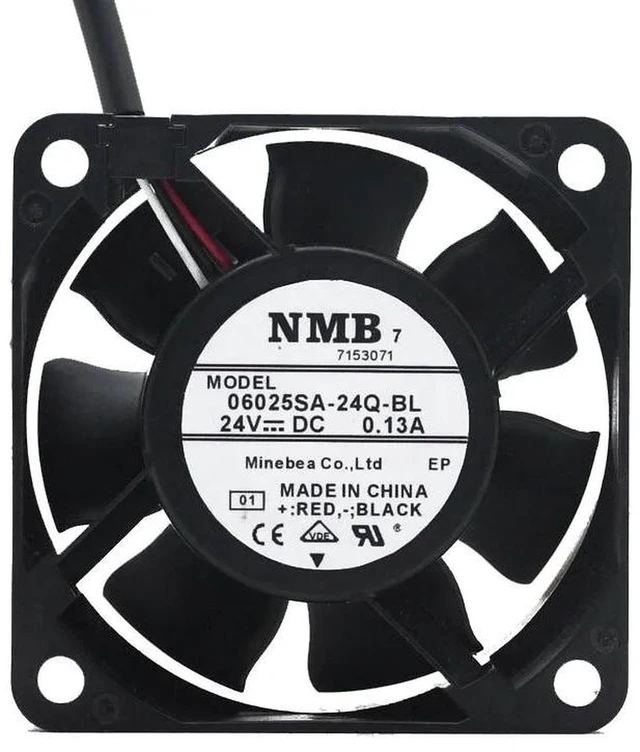 Alt view image 2 of 2 - 06025SA-24Q-BL 6025 Axial Cooling Fan 6CM 60mm DC24V 0.13A 3-Wire Brushless Fan High Airflow Replacement Fan for Electronic Chassis Server Inverter Industrial Heat Dissipation
