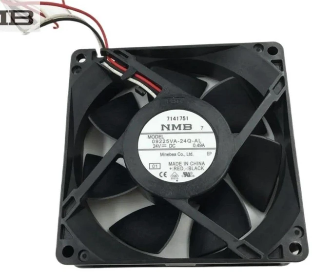 Main image of 09225VA-24Q-AL 9225 92x92x25mm 92mm Axial Cooling Fan, DC 24V 0.49A 3-Wire Chassis Fan, Replacement Industrial Fan for Cabinet, Inverter, Power Supply Heat Dissipation