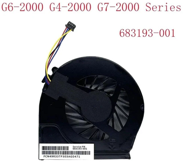 Main image of Replacement Laptop CPU Cooling Fan 683193-001 055417R1S, Notebook CPU Cooler Fan for HP Pavilion G4-2000, G6-2000, G7-2000 Series Laptops, Internal Heat Dissipation Replacement Cooling Fan