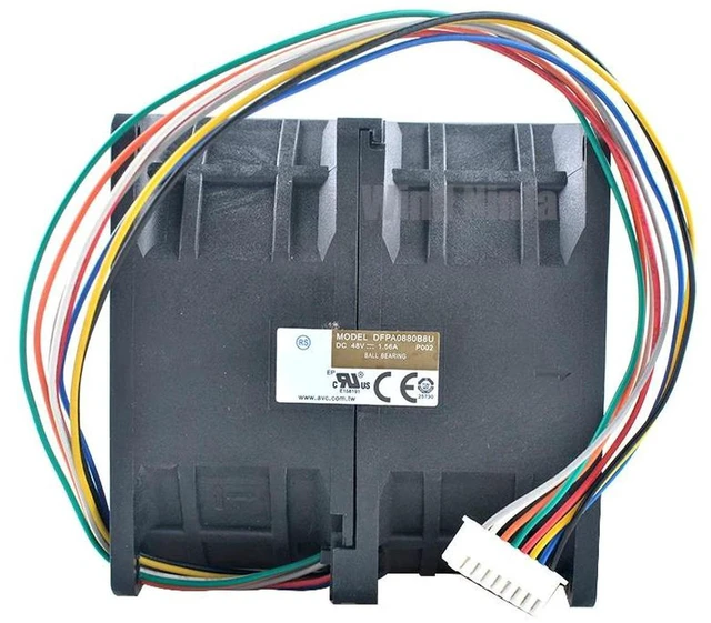 Alt view image 2 of 2 - DFPA0880B8U High Speed Dual Motor Cooling Fan 80x80x80mm 8cm DC48V 1.56A 12000RPM, Industrial Axial Fan for Server Rack Heat Dissipation Replacement Cooling Fan
