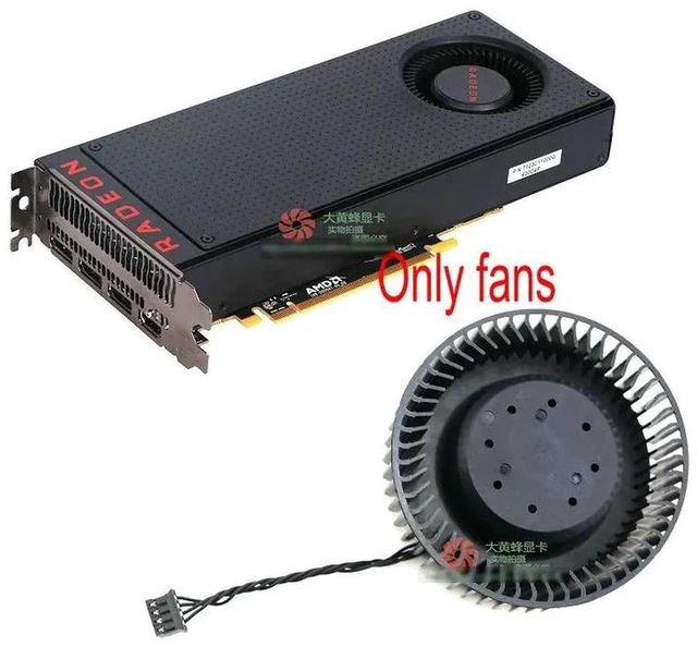 Main image of BFB0712HF GPU Blower Cooling Fan, Drum Type VGA Cooler Fan for RX580, RX570, RX480, RX470, RX470D Graphics Cards, Replacement Centrifugal Fan for GPUs Installed in Laptop-Style Compact Cases