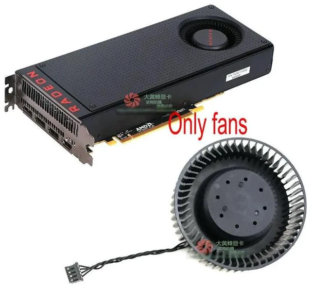 Alt view image 2 of 2 - BFB0712HF GPU Blower Cooling Fan, Drum Type VGA Cooler Fan for RX580, RX570, RX480, RX470, RX470D Graphics Cards, Replacement Centrifugal Fan for GPUs Installed in Laptop-Style Compact Cases