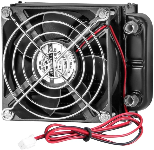 Main image of 80mm DIY Liquid Cooler, Black Aluminum Heat Exchanger Radiator with 80mm DC12V Cooling Fan, High Efficiency Liquid Cooling Assembly for PC CPU, VGA GPU, Compact Desktop Custom Water Cooling Loop