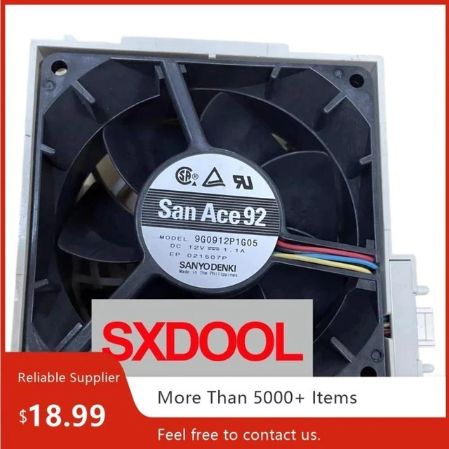 Main image of 9G0912P1G05 PWM Server Axial Cooling Fan, 92x92x38mm 9238 DC12V 1.1A High Speed 4-Pin PWM Fan, Replacement Fan for Server Chassis, Industrial Cabinet and High-Density Equipment Thermal Control