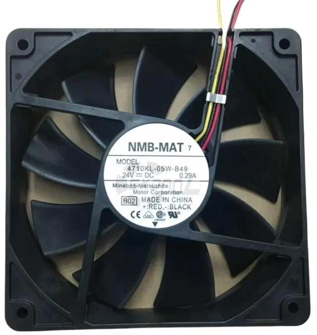 Alt view image 2 of 2 - 4710KL-05W-B49 DC Cooling Fan 12025 120x120x25mm, 24V 0.29A 12CM High Efficiency Fan, Replacement Cooler for Server, Inverter, Industrial Equipment, 1 Unit/Set