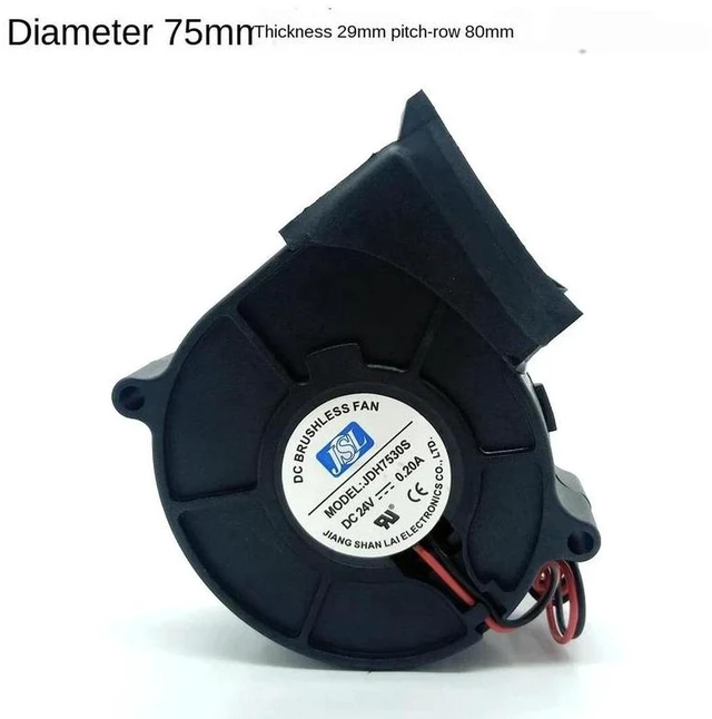 Main image of Replacement 7530 Turbine Blower Fan, 24V 0.20A JDH7530S Cooling Fan for Clothes Dryer, Humidifier, Small Home Appliance, High Speed Centrifugal Air Blower Fan