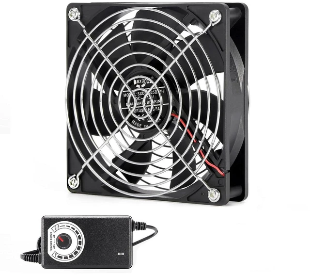 Main image of 120mm 12cm High Speed High Airflow AC Cooling Fan, 110V / 220V Mining Rig Fan with Speed Controller, for BTC LTC Mining Workstation, GPU Bracket, Server Cabinet Heat Dissipation, 1 Fan Pack EU Version