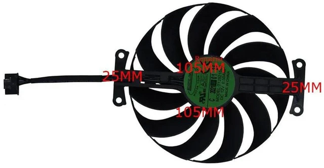 Main image of Replacement GPU Cooling Fan T129215BU, Graphics Card Cooler Fan for RTX 3060 12GB PHOENIX ITX, RTX 3050 8GB Gaming Video Card, DC12V 6Pin GPU Radiator Fan