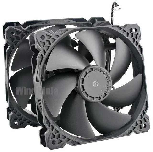 Alt view image 2 of 2 - Replacement MFC0251V1-1E010-S99 Dual Axial Cooling Fan, 120x120x25mm 12cm DC12V Radiator Fan, Computer Hardware Accessory for PC Chassis, Electronic Equipment Heat Dissipation