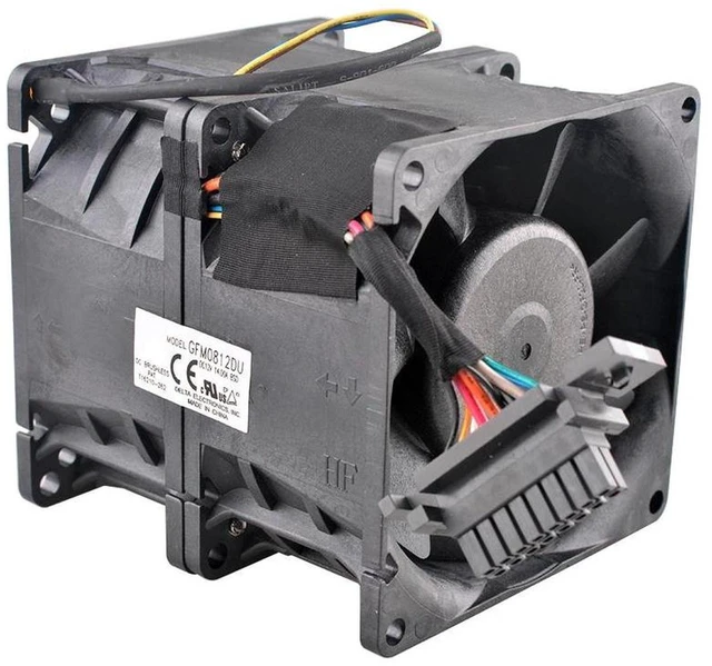 Alt view image 2 of 2 - Replacement 2404KL-04W-B59 Axial Cooling Fan, 60x60x10mm DC12V 0.35A 3 Wire Fan with Alarm Signal, for Server, Industrial Electronic Equipment Heat Dissipation