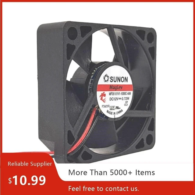 Alt view image 2 of 2 - 2Pcs MF35101V1-10000-A99 Axial Cooling Fan, 35x35x10mm 35mm DC12V, 10000RPM 7.2CFM High Speed Fan for Electronics, Server, Power Supply Heat Dissipation
