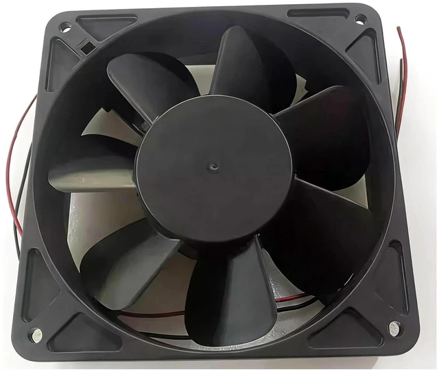 Main image of Replacement KDE2412PMB1-6A Axial Cooling Fan, 120x120x38mm 12CM 12038 DC24V 10.3W 2-Wire Fan for Industrial Cabinet, Server, Power Supply Heat Dissipation